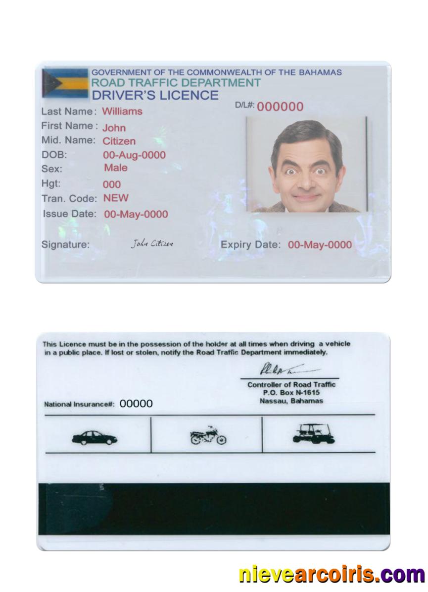 Bahamas driving license